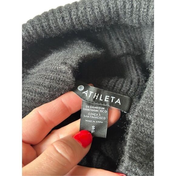 Athleta WOOL CASHMERE ASPEN TURTLENECK SWEATER size S Black - Picture 6 of 10